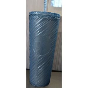 Starbucks 2024 Baby‎ Blue Twist Venti Tumbler Cold Cup 24 OZ